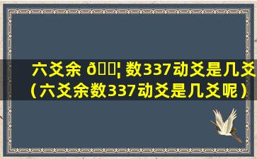 六爻余 🐦 数337动爻是几爻（六爻余数337动爻是几爻呢）